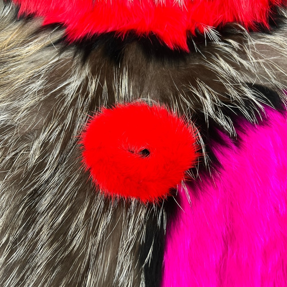 Red Mink Fur Hair Tie